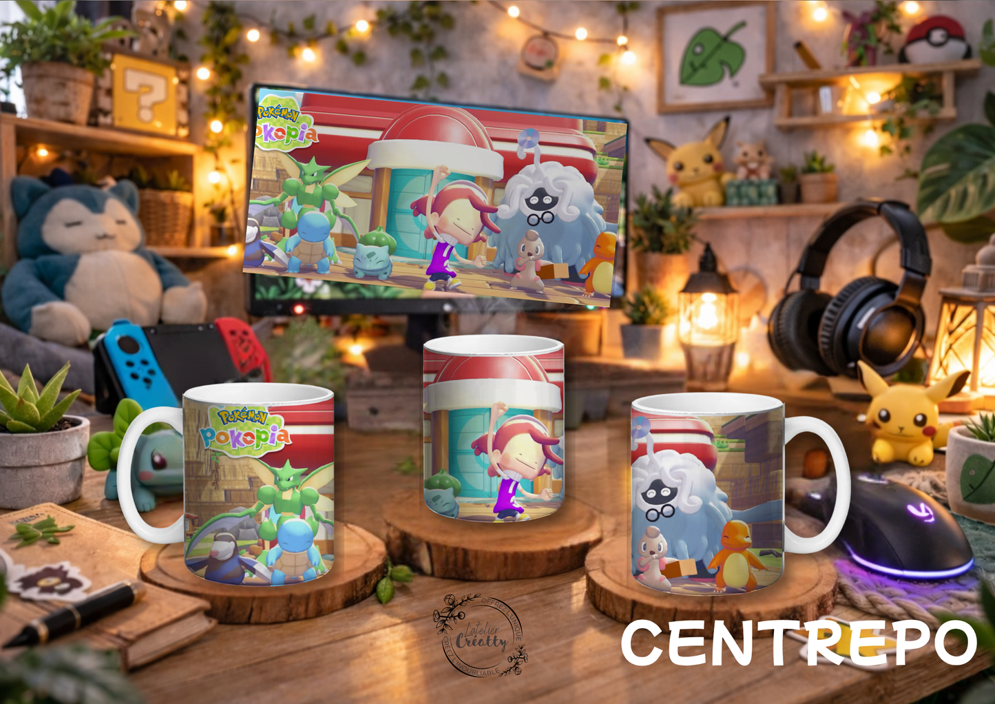 🎮 Mug Gamer Cosy – Univers Gaming "POKOPIA" / CENTREPO