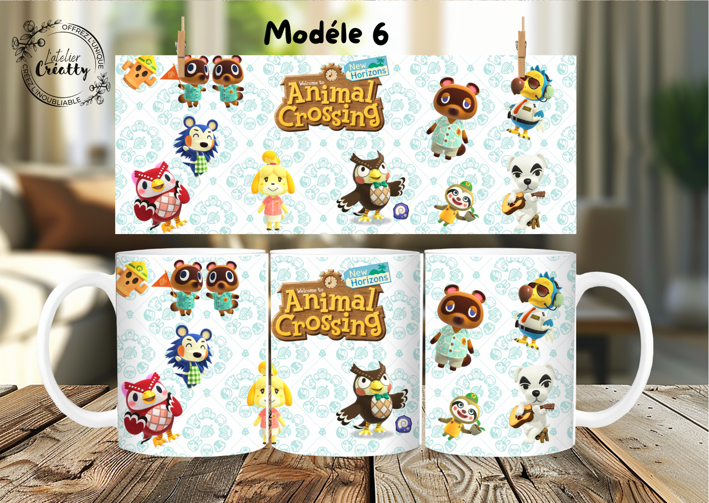 ☕ Tasse personnalisée – Univers île cosy (inspirée d’un jeu culte)
