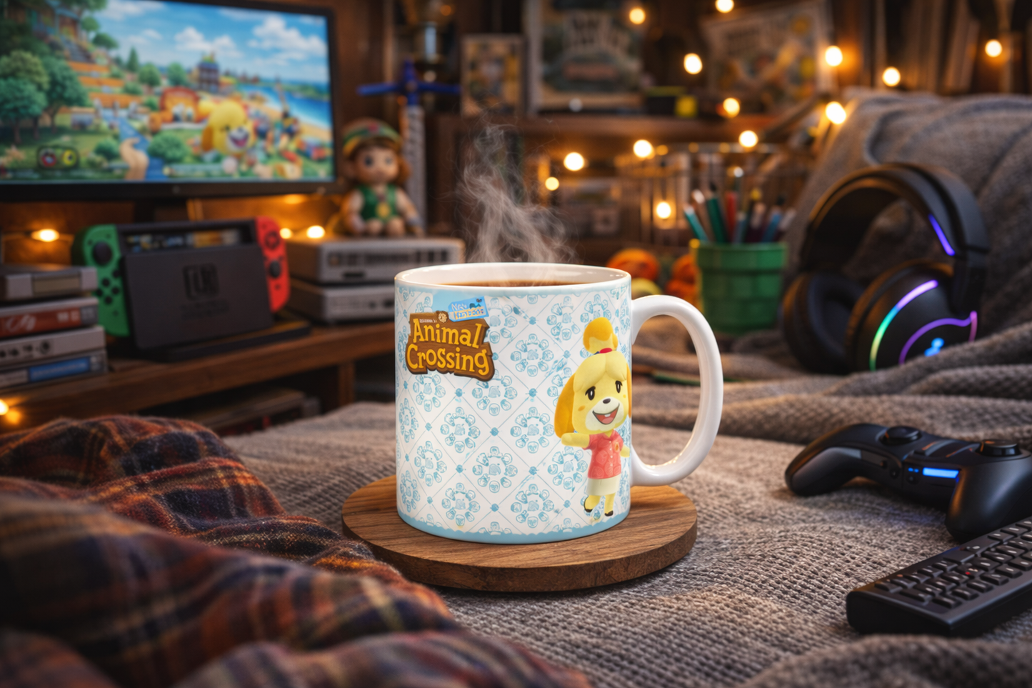 ☕ Tasse personnalisée – Univers île cosy (inspirée d’un jeu culte)