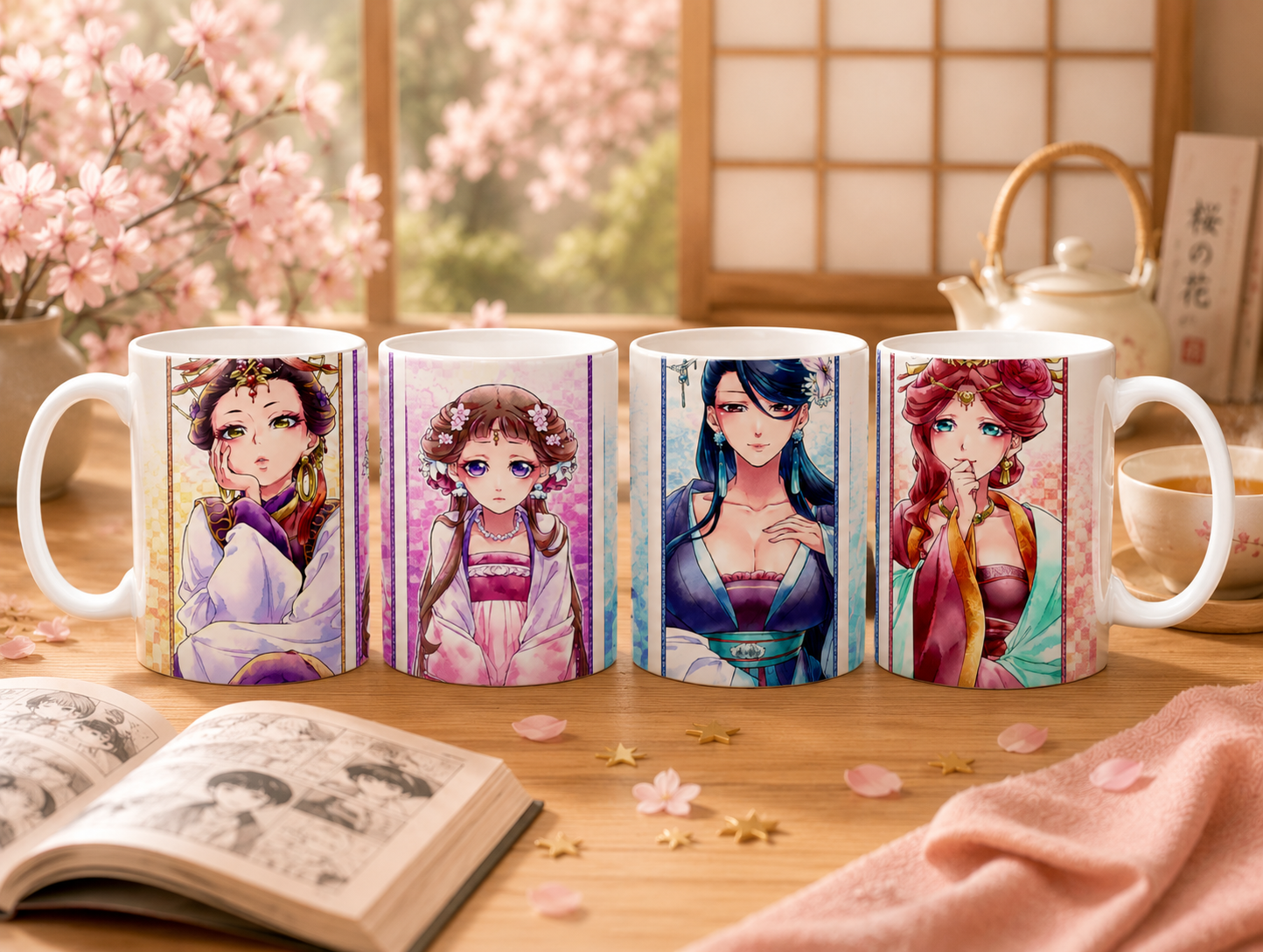 Tasses manga –  "les carnets de l'apothicaire"