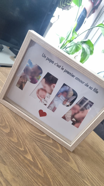 Cadre personnalisé – Fête des Pères 🎁✨